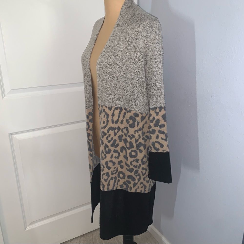 Rae Mode Patterned Cheetah Long Cardigan - Picture 3 of 6